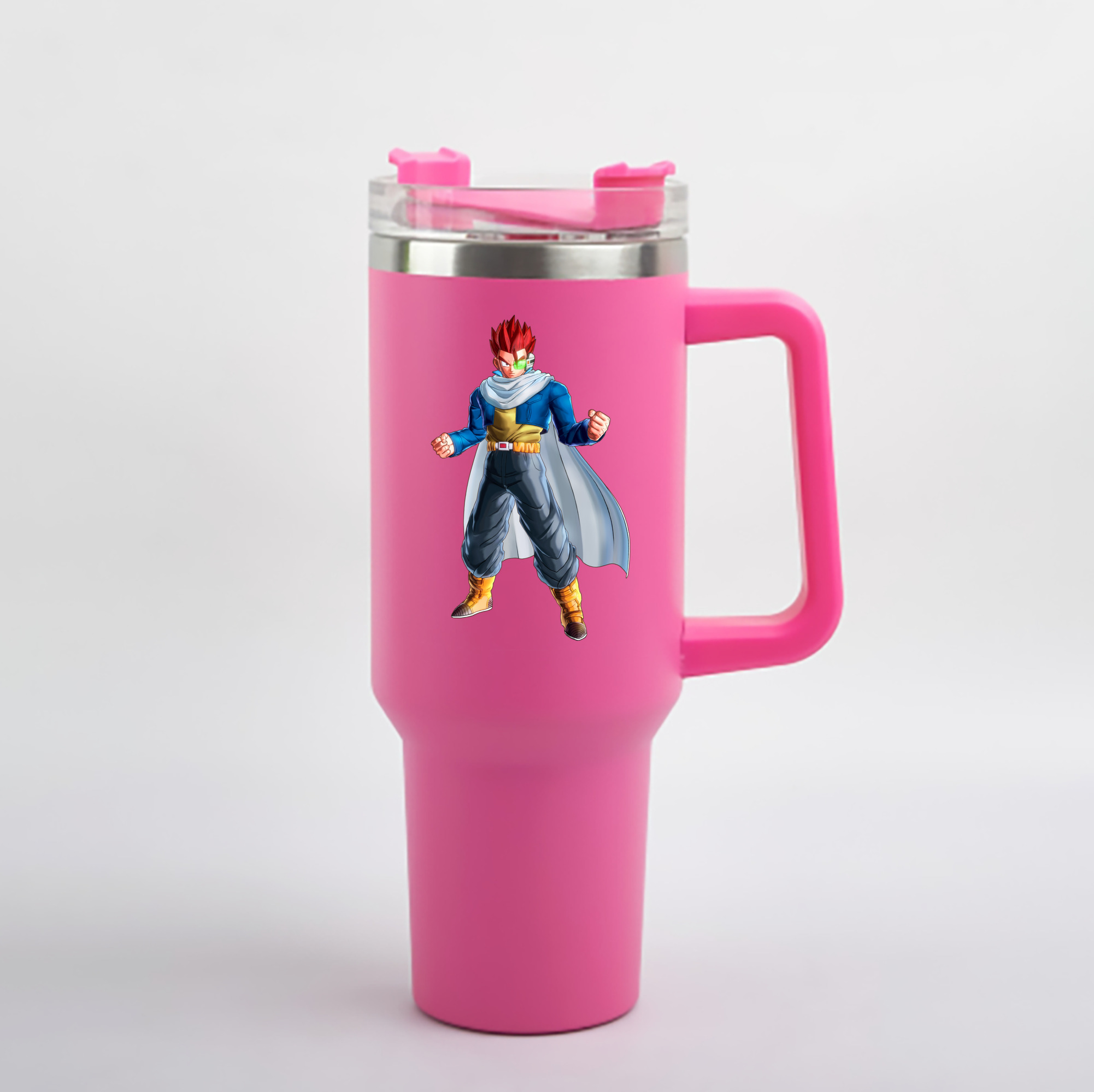 （画像用） ドラゴンボール 孫 悟飯（そんごはん）DRAGON BALL Son Gohan 1200mL車用タンブラー - クリスタルステッカー（プラスチックストロー付き）